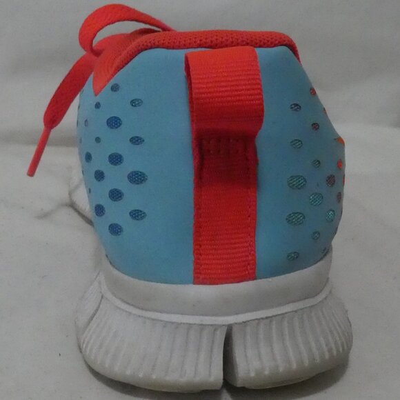 NIKE | 6.5Y | Nike Free 5.0 Turquoise Blue & Neon Orange Sneakers - Gym - Shoe - Picture 5 of 14